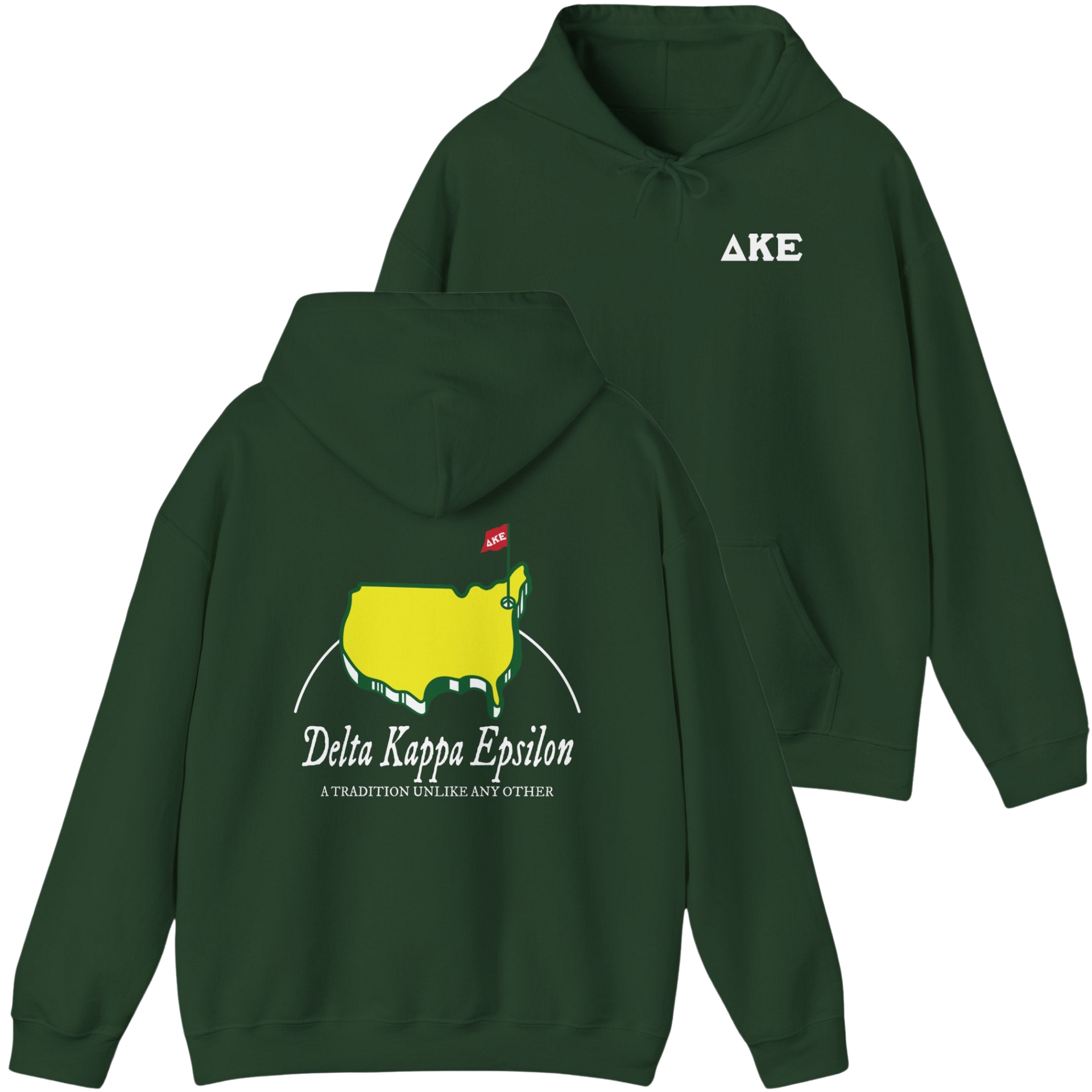 green Delta Kappa Epsilon Graphic Hoodie | The Masters