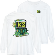 White Delta Kappa Epsilon Graphic Long Sleeve