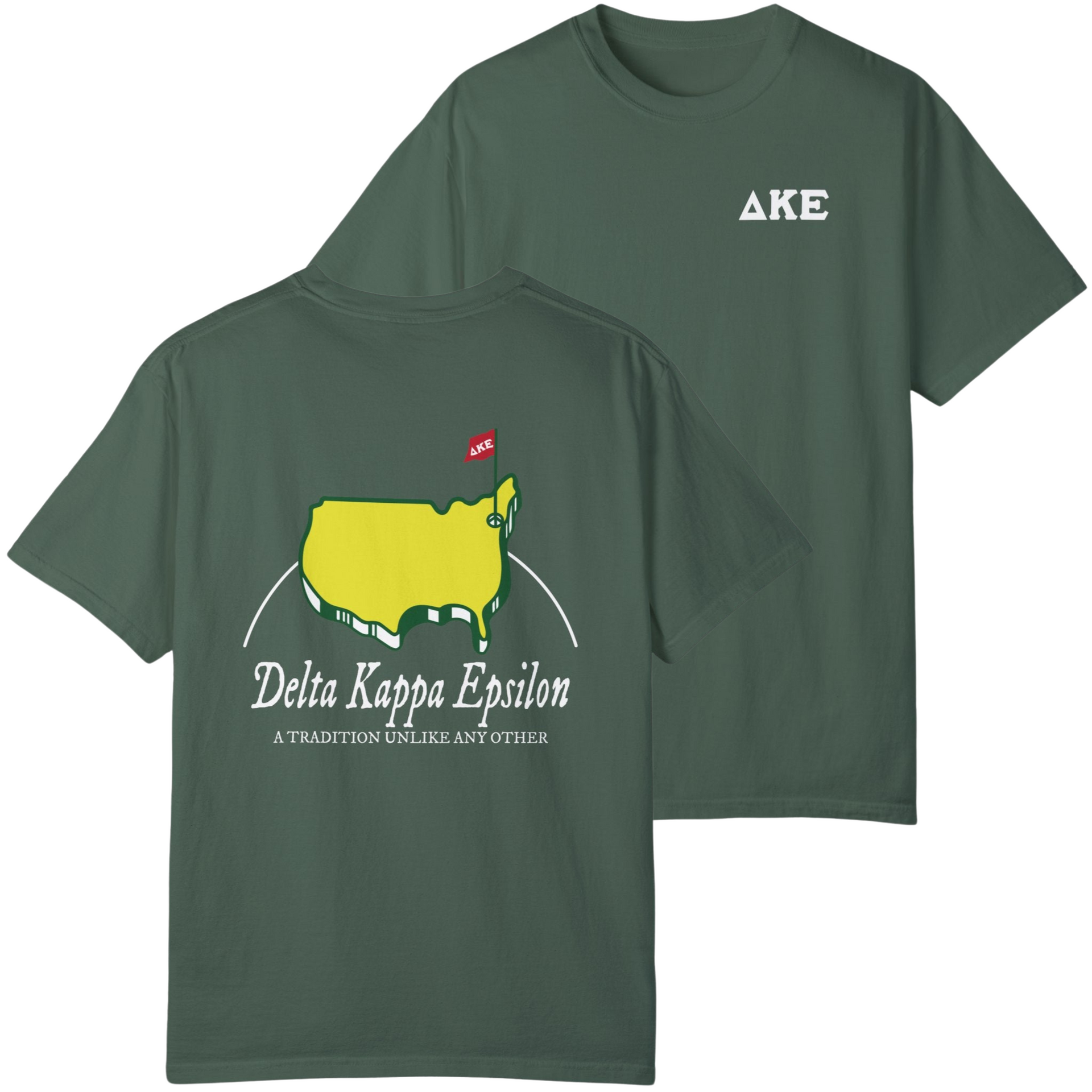 green Delta Kappa Epsilon Graphic T-Shirt | The Masters