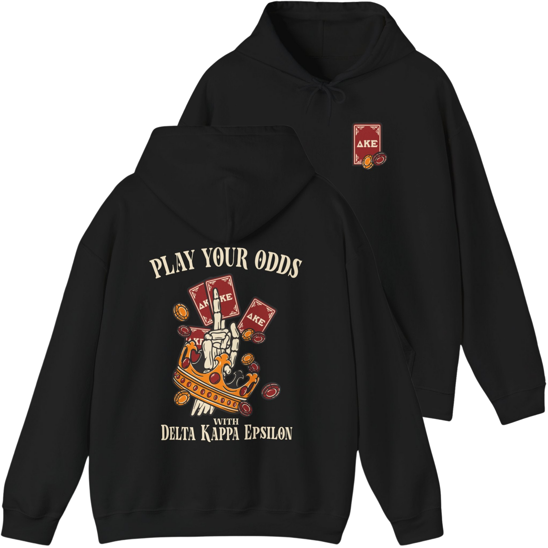 black Delta Kappa Epsilon Graphic Hoodie | Play Your Odds