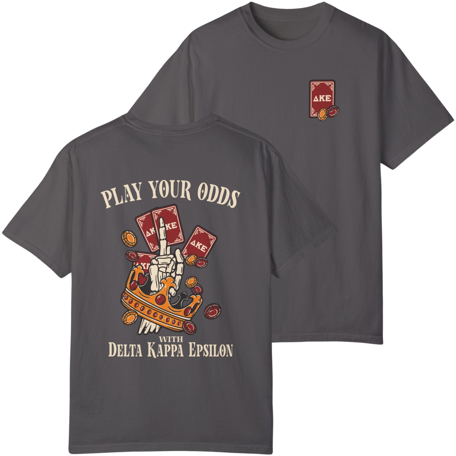 grey Delta Kappa Epsilon Graphic T-Shirt | Play Your Odds