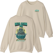 ivory Delta Sigma Phi Graphic Crewneck Sweatshirt | Good Vibes Only