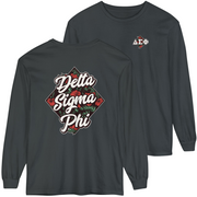 Grey Delta Sigma Phi Graphic Long Sleeve | Aloha