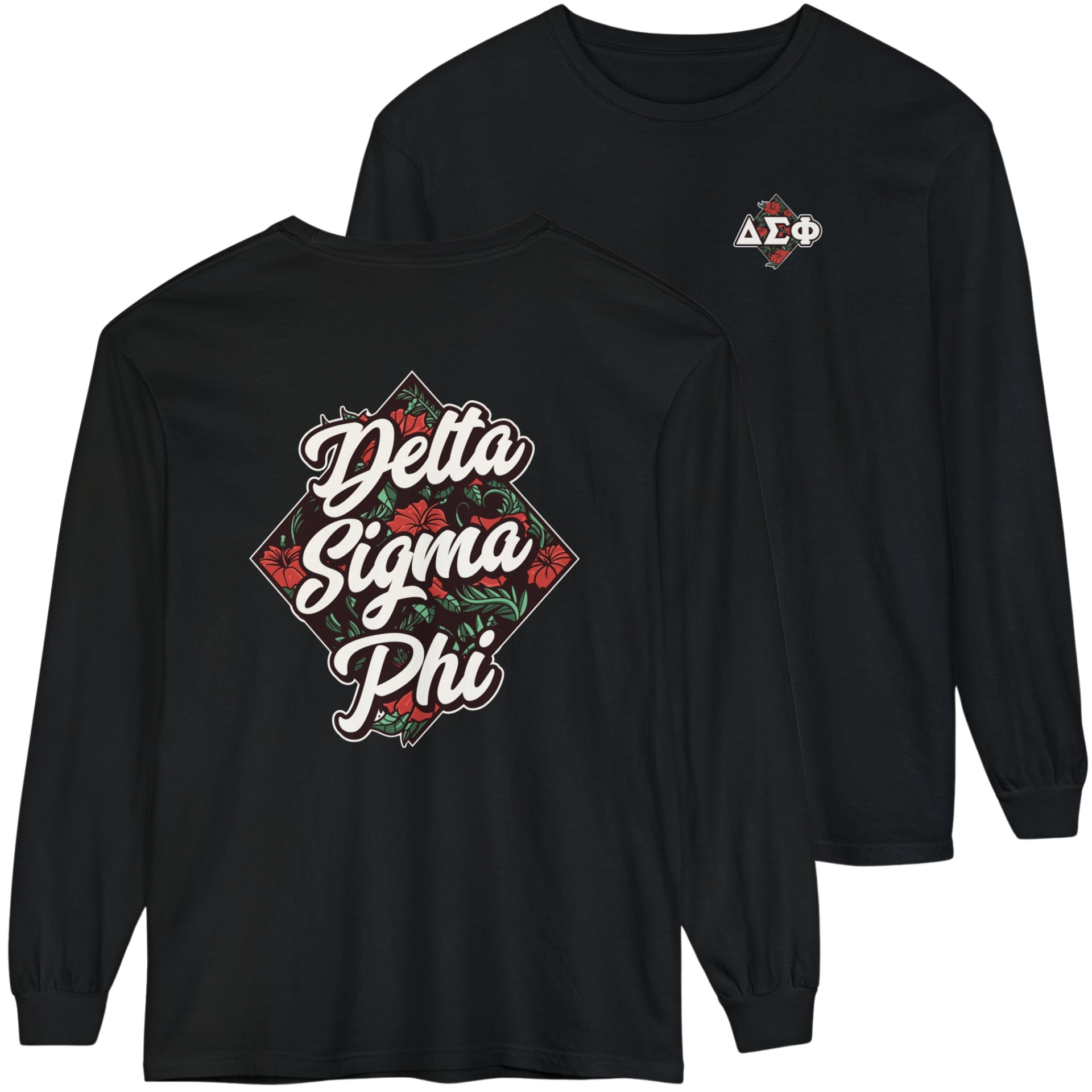 Black Delta Sigma Phi Graphic Long Sleeve | Aloha