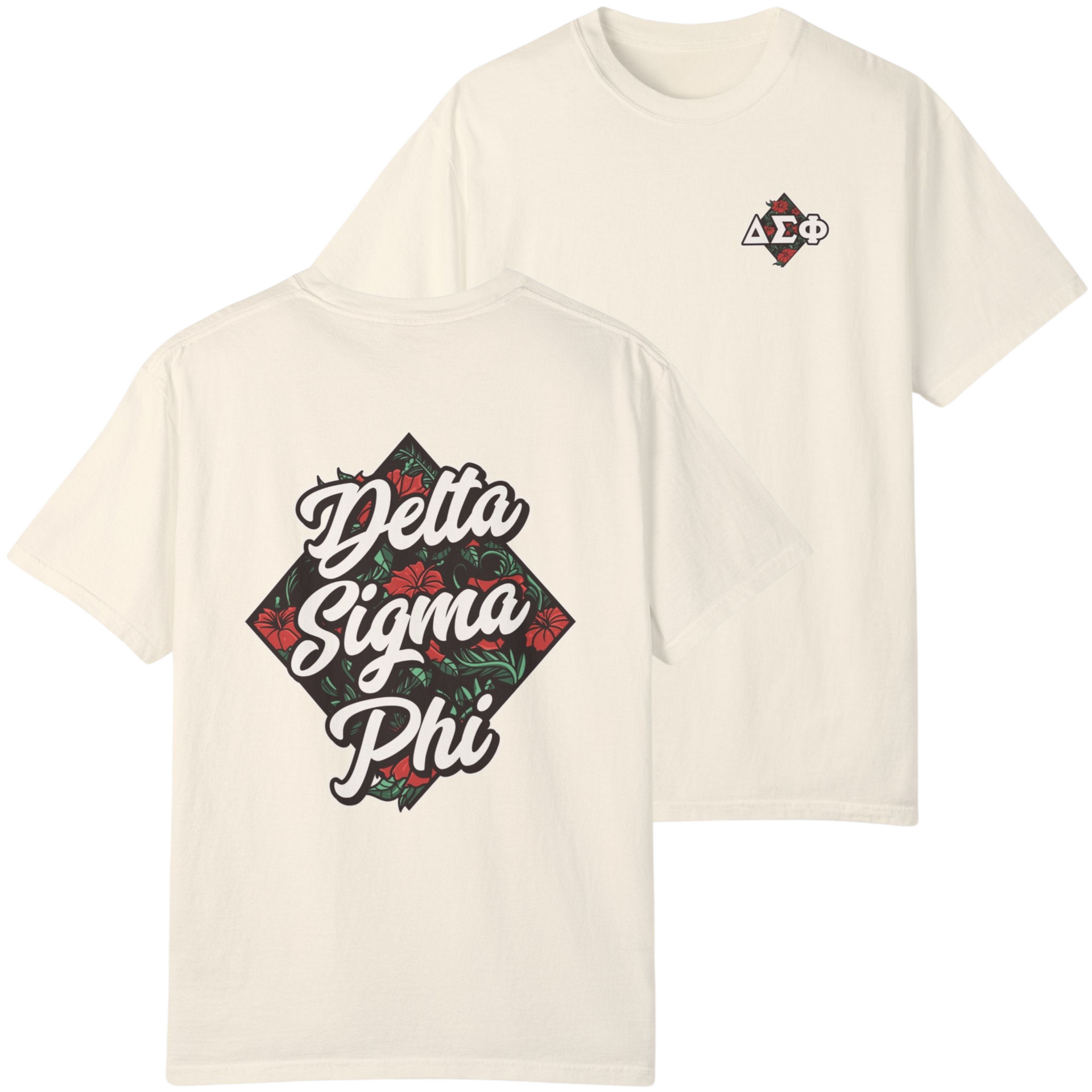 Ivory Delta Sigma Phi Graphic T-Shirt | Aloha