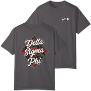 Grey Delta Sigma Phi Graphic T-Shirt | Aloha