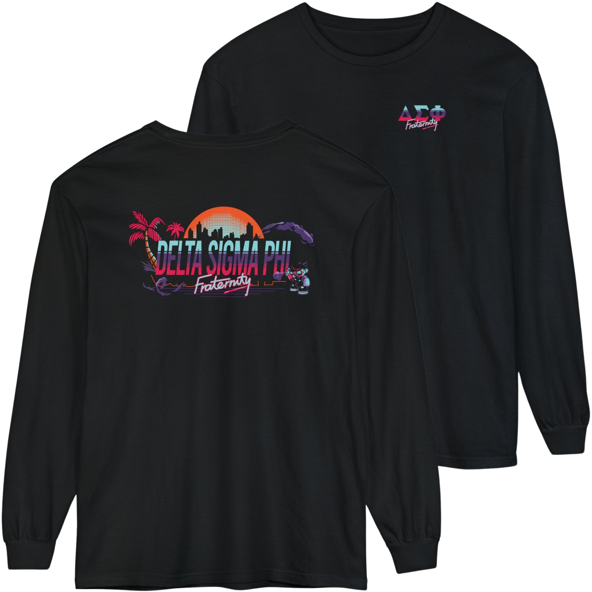 black Delta Sigma Phi Graphic Long Sleeve | Jump Street