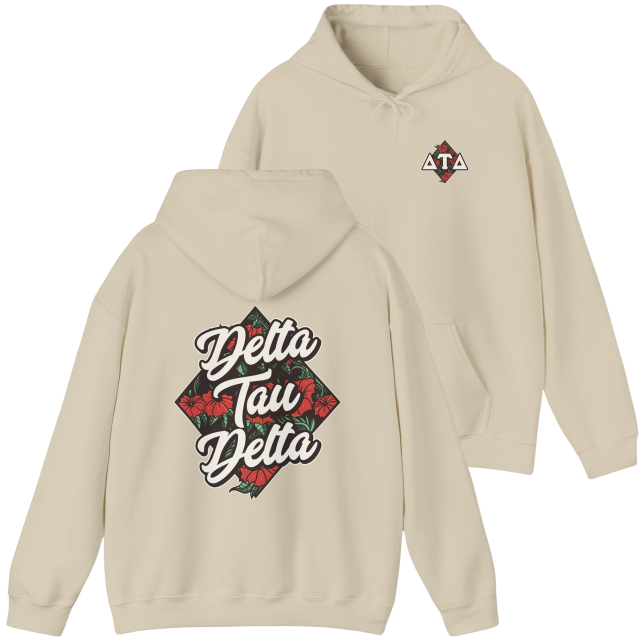 Ivory Delta Tau Delta Graphic Hoodie | Aloha