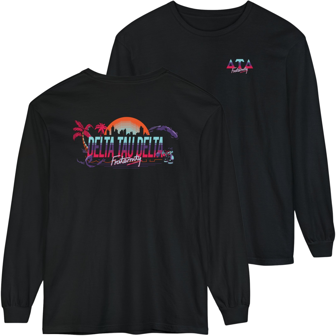 Black Delta Tau Delta Graphic Long Sleeve | Jump Street