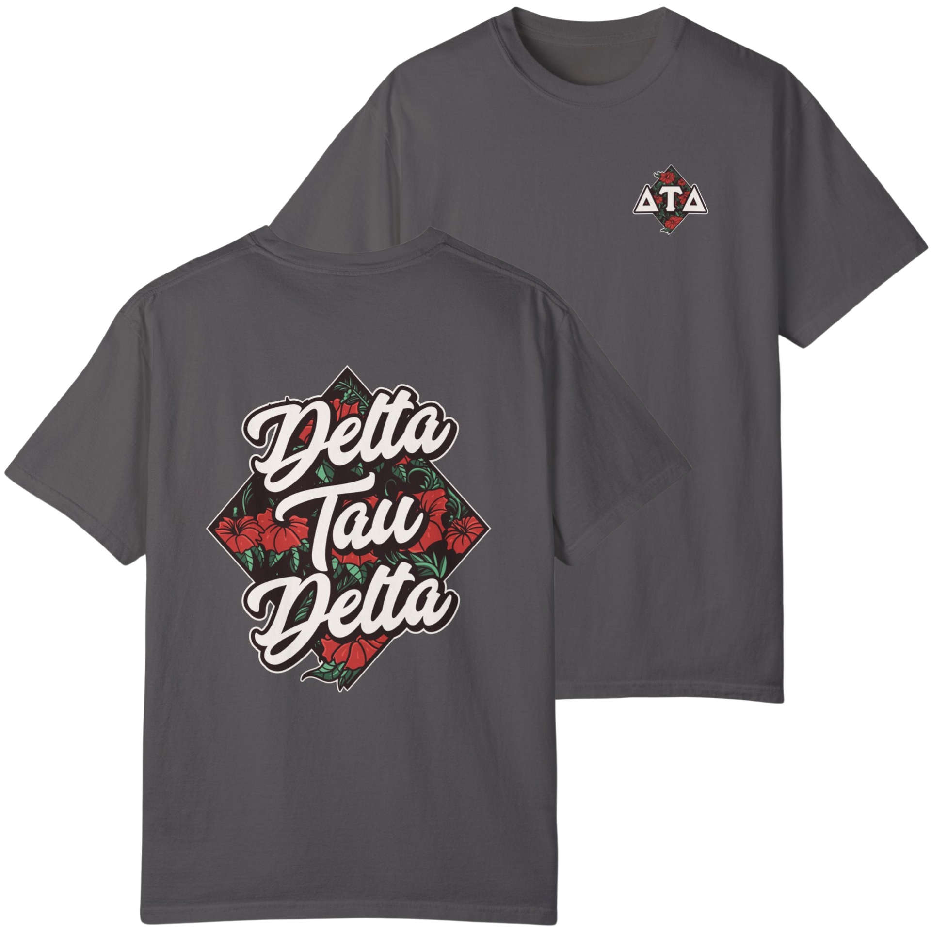 Grey Delta Tau Delta | Aloha Graphic T-Shirt