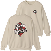 Ivory Delta Upsilon Graphic Crewneck Sweatshirt | Aloha