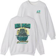 ash Delta Upsilon Graphic Crewneck Sweatshirt | Good Vibes Only