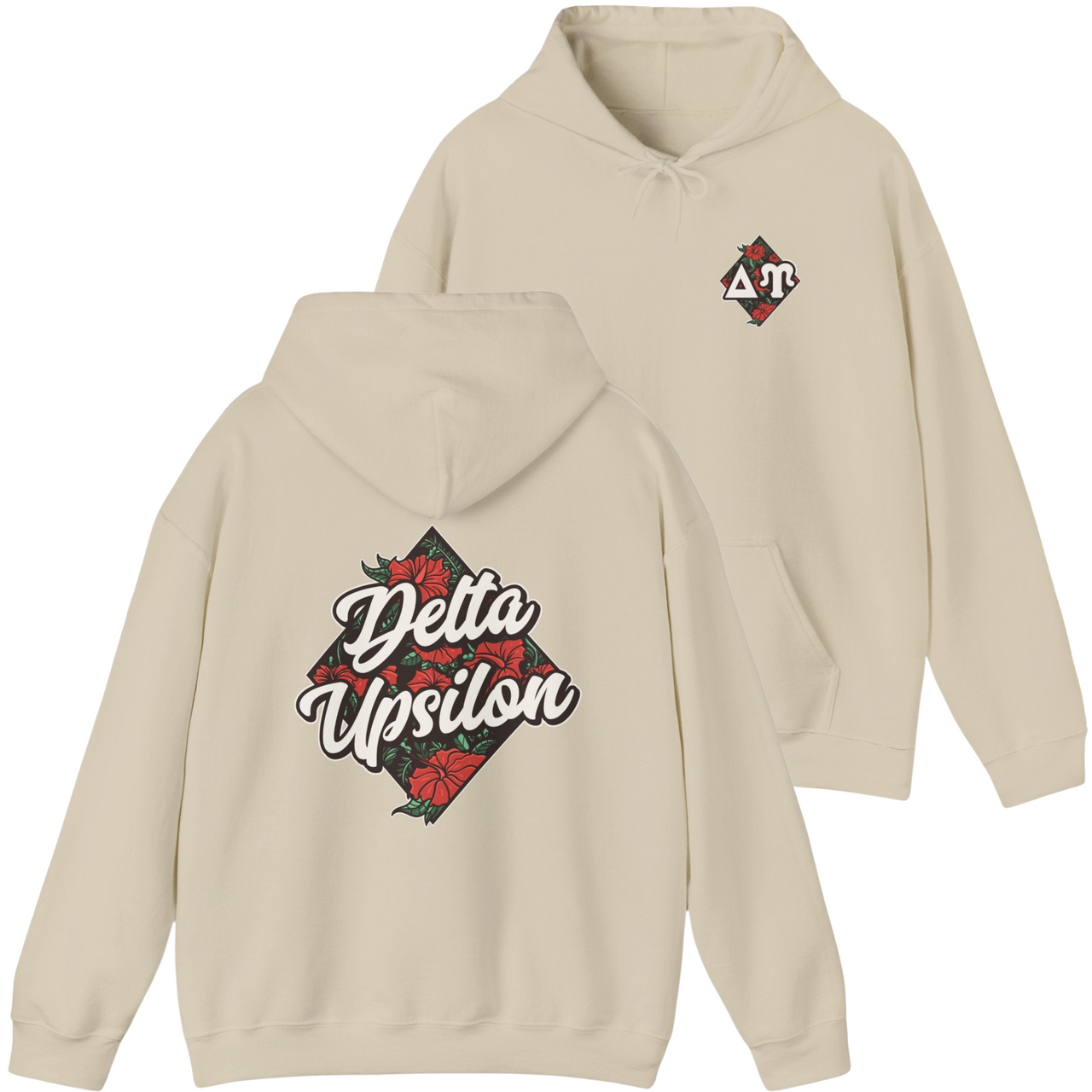 Ivory Delta Upsilon Graphic Hoodie | Aloha