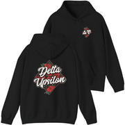 Black Delta Upsilon Graphic Hoodie | Aloha