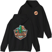 Black Delta Upsilon Graphic Hoodie | Desert Mountains