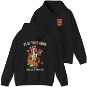 black Delta Upsilon Graphic Hoodie | Play Your Odds