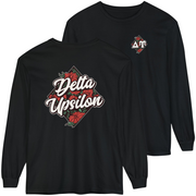 Black Delta Upsilon Graphic Long Sleeve | Aloha