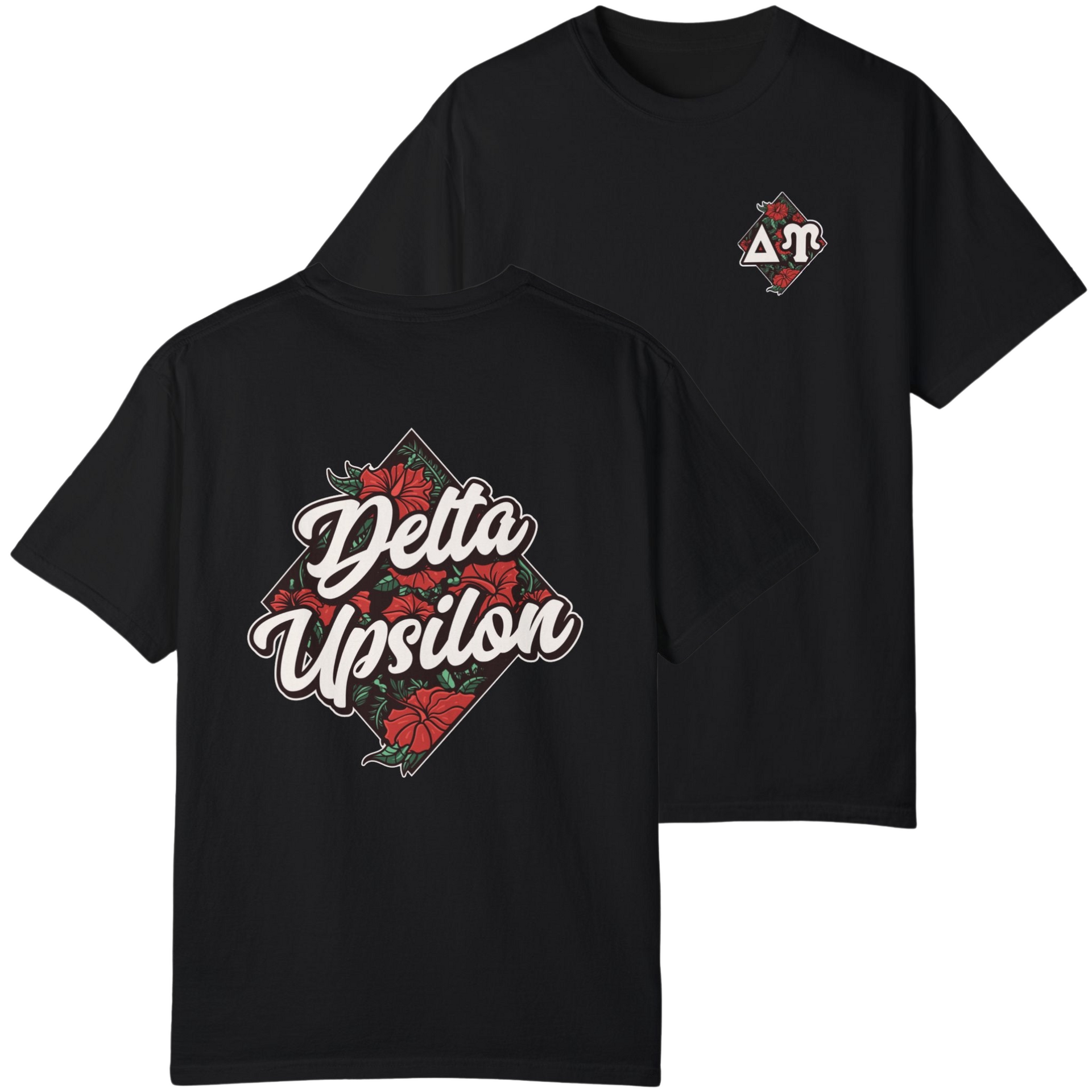 Black Delta Upsilon Graphic T-Shirt | Aloha