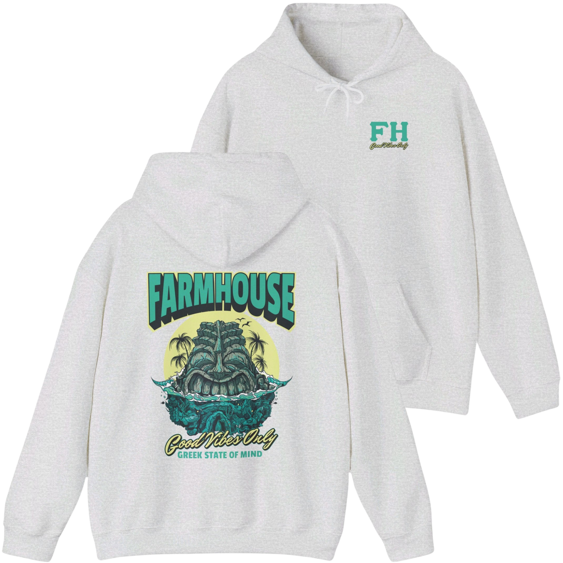 Grey FarmHouse Graphic Hoodie