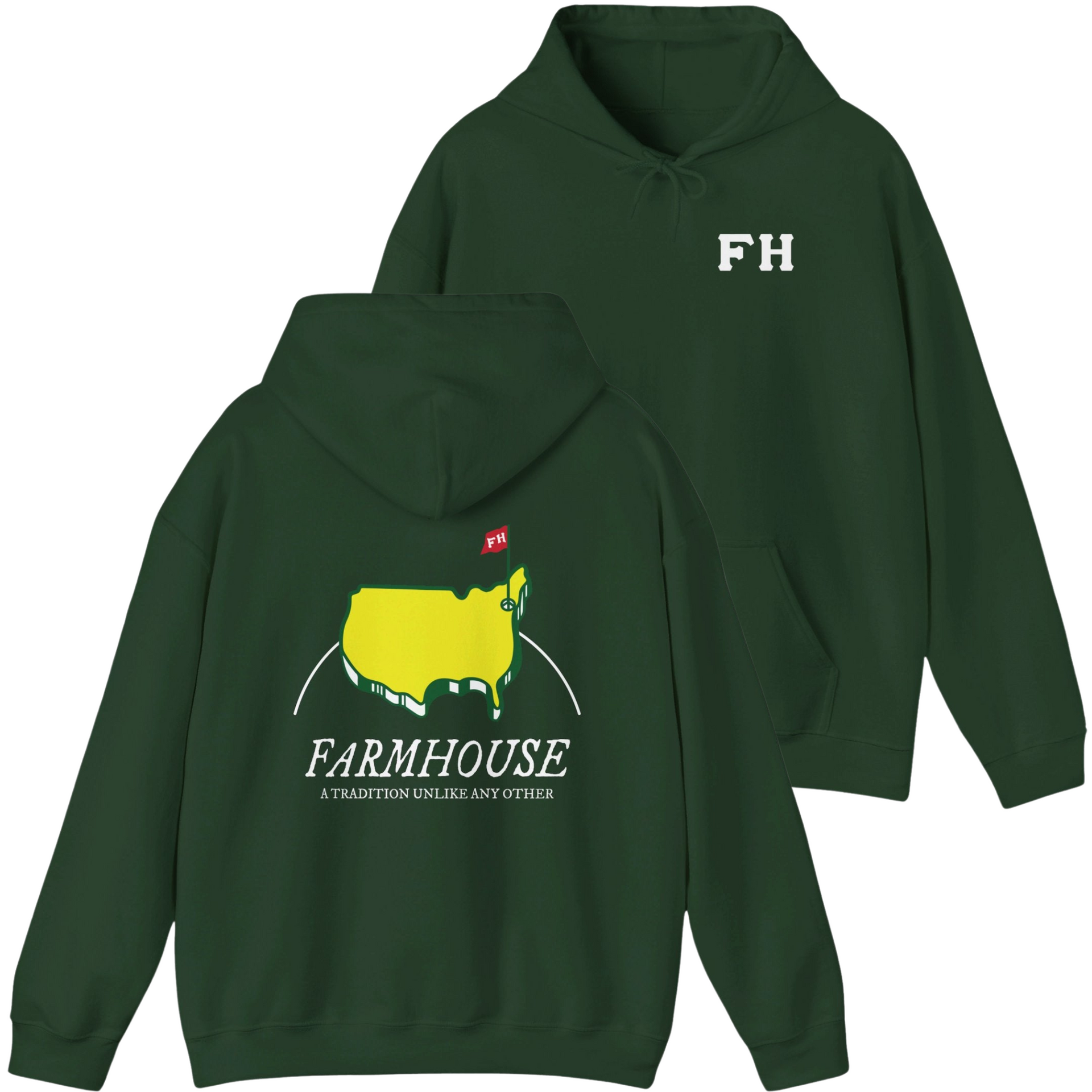 Green FarmHouse Graphic Hoodie