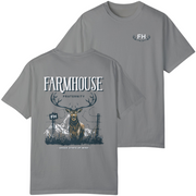 Grey FarmHouse Graphic T-Shirt | Big Buck