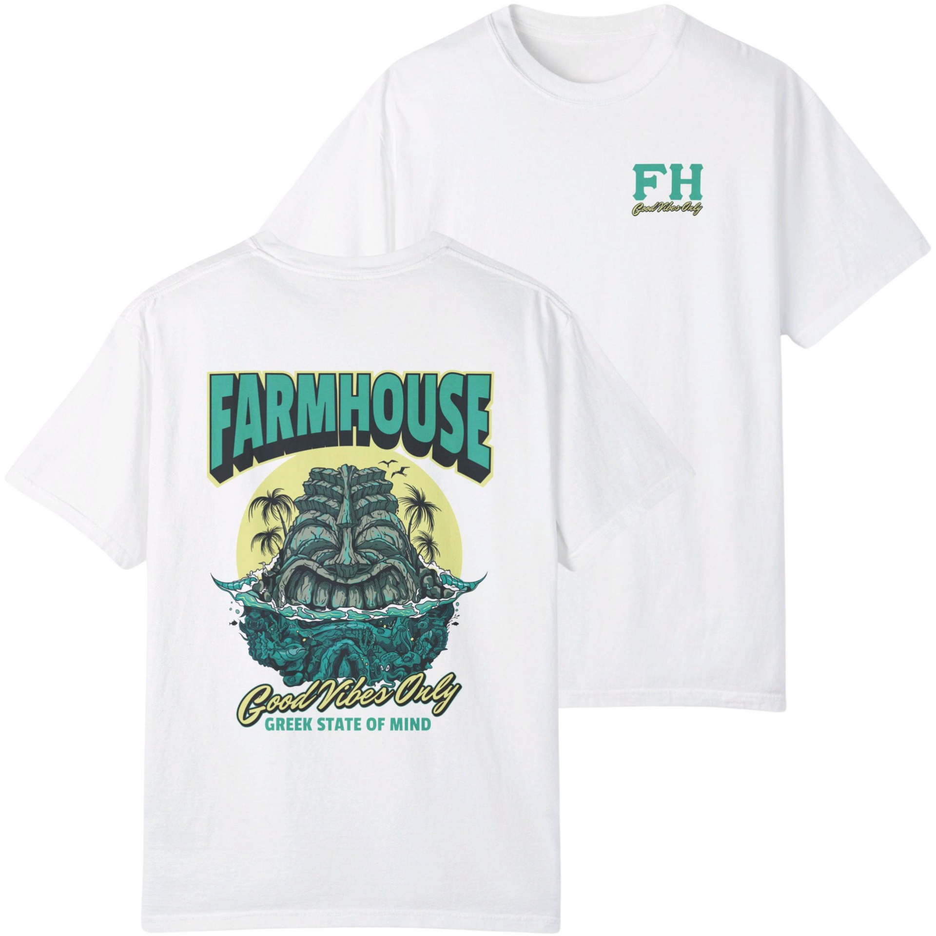 white FarmHouse Graphic T-Shirt 