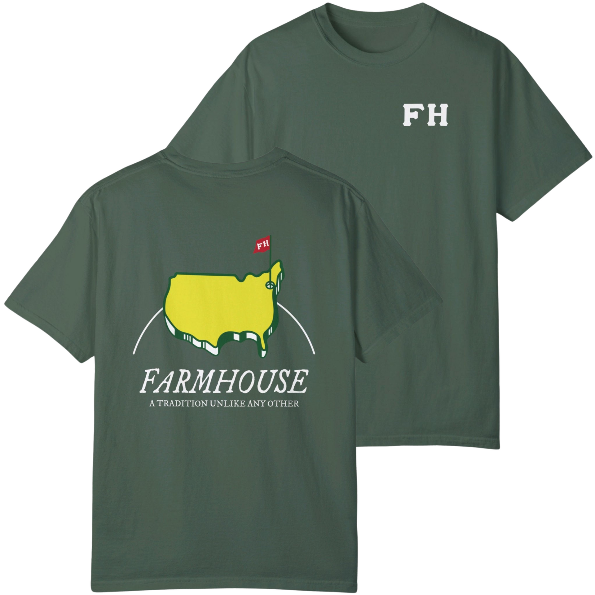 green FarmHouse Graphic T-Shirt