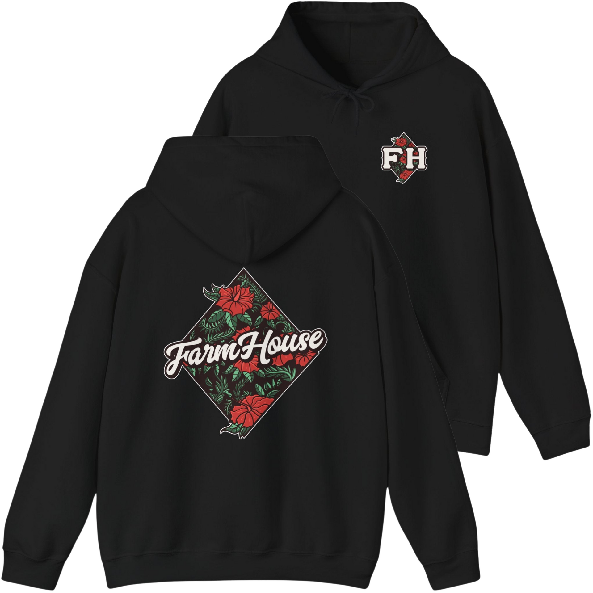 black FarmHouse Graphic Hoodie | Aloha