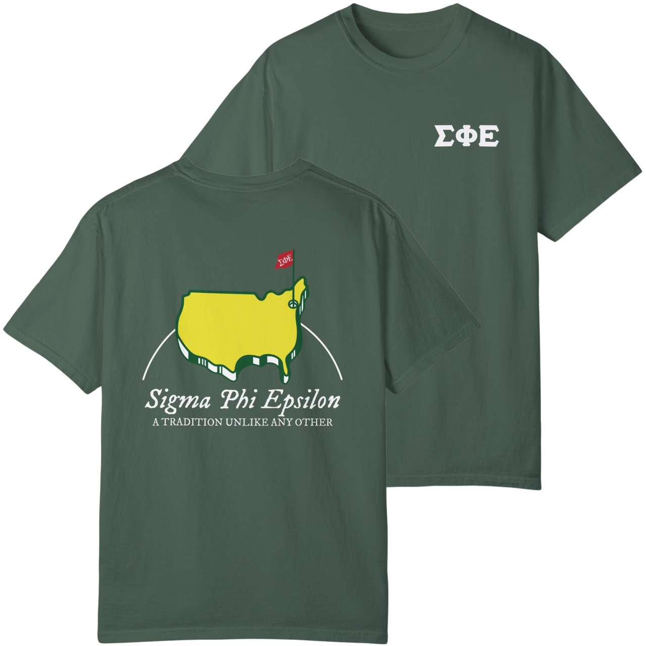 Black Sigma Phi Epsilon Graphic T-Shirt | The Masters