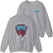 Grey Alpha Sigma Phi Graphic Crewneck Sweatshirt | Hit the Slopes