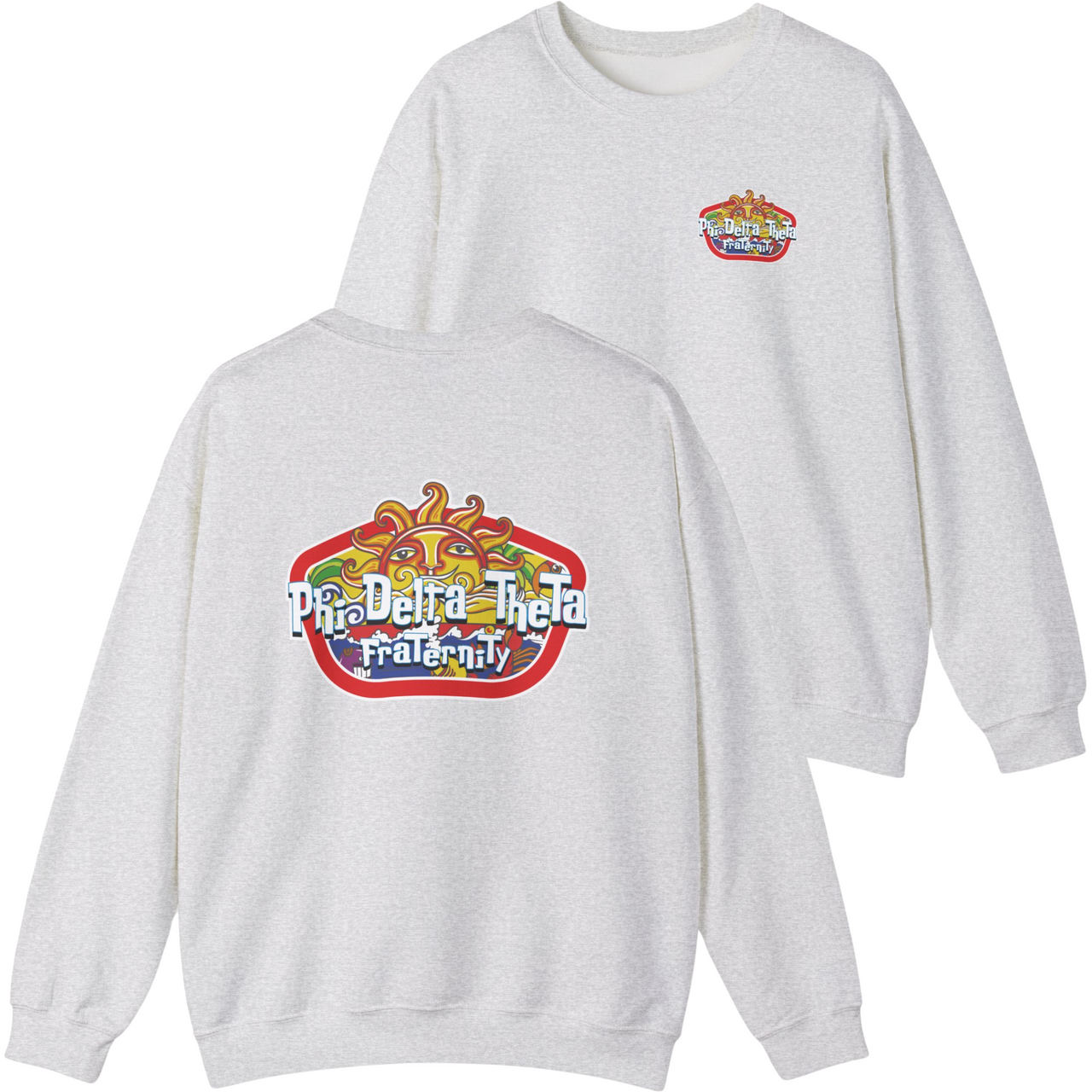 Grey Phi Delta Theta Graphic Crewneck Sweatshirt | Summer Sol