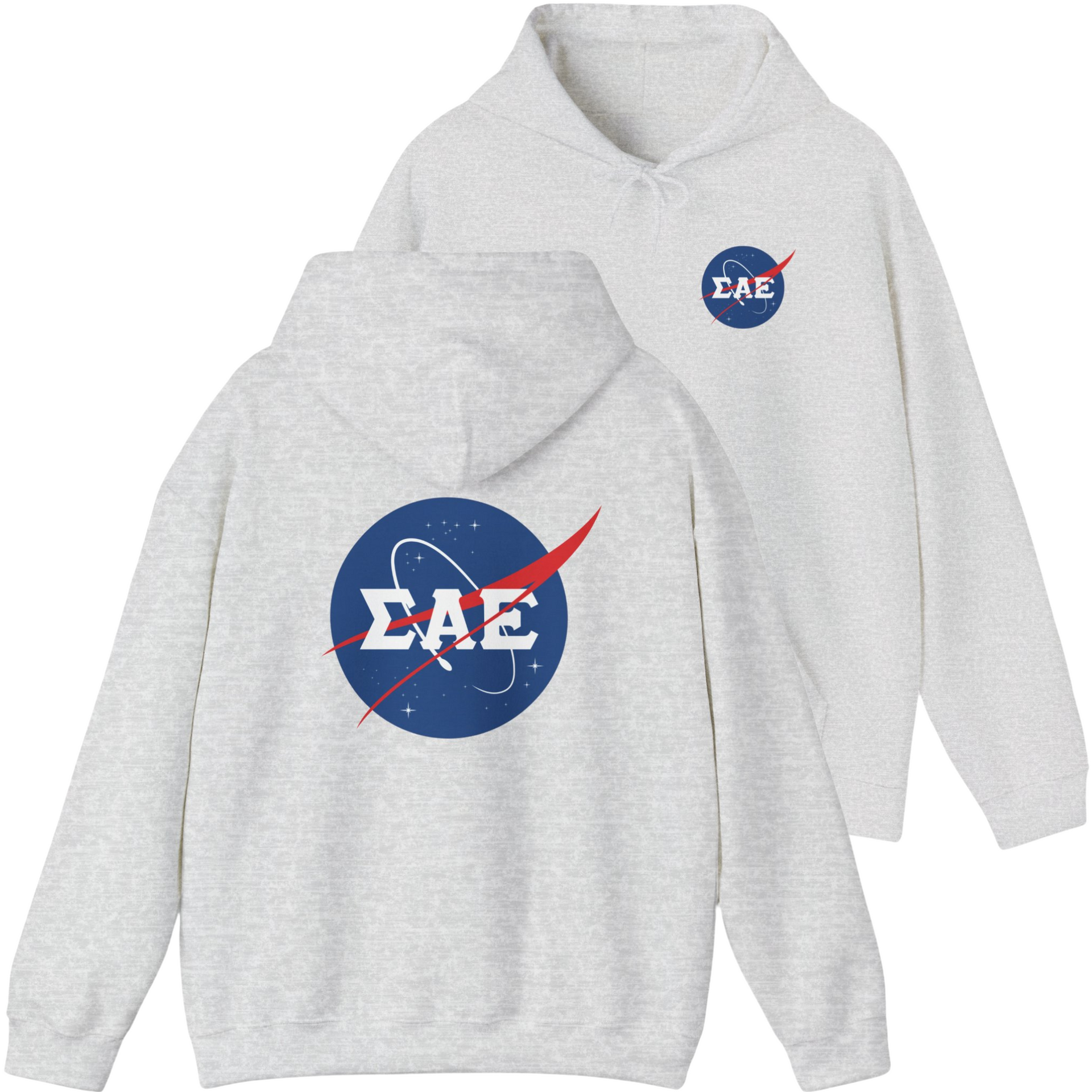 Ash Sigma Alpha Epsilon Graphic Hoodie | Nasa 2.0
