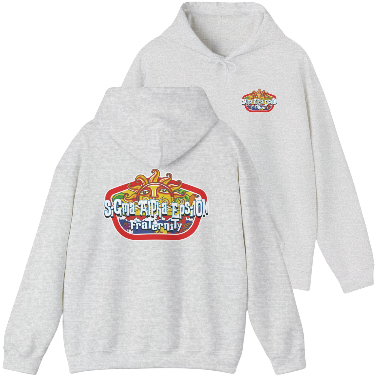 Grey Sigma Alpha Epsilon Graphic Hoodie | Summer Sol