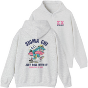grey Sigma Chi Graphic Hoodie | Alligator Skater