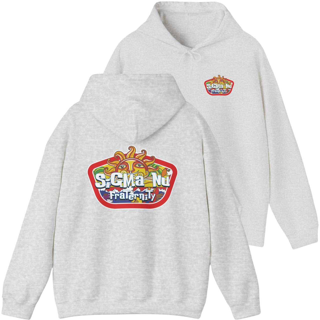 Grey Sigma Nu Graphic Hoodie | Summer Sol