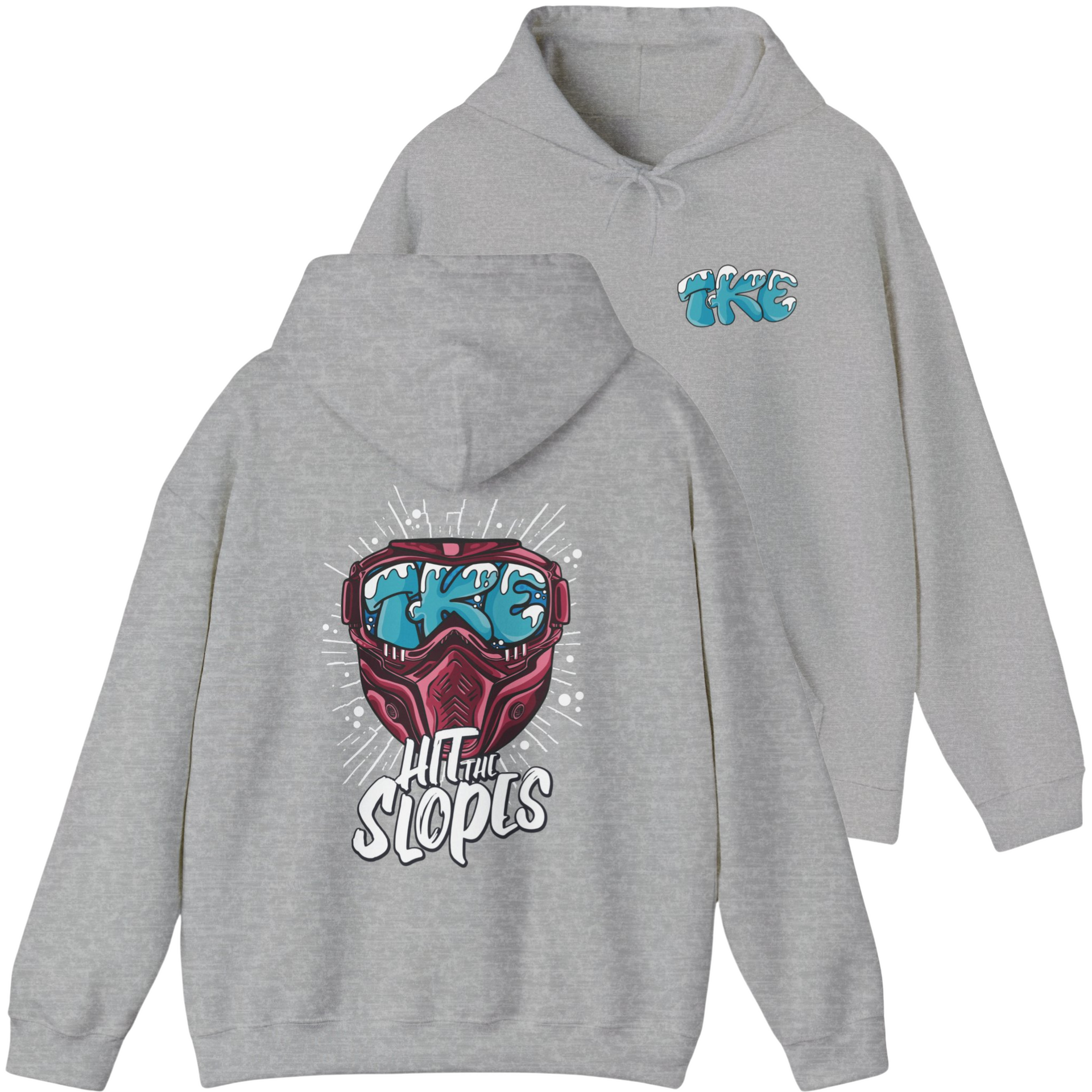 Grey Tau Kappa Epsilon Graphic Hoodie | Hit the Slopes