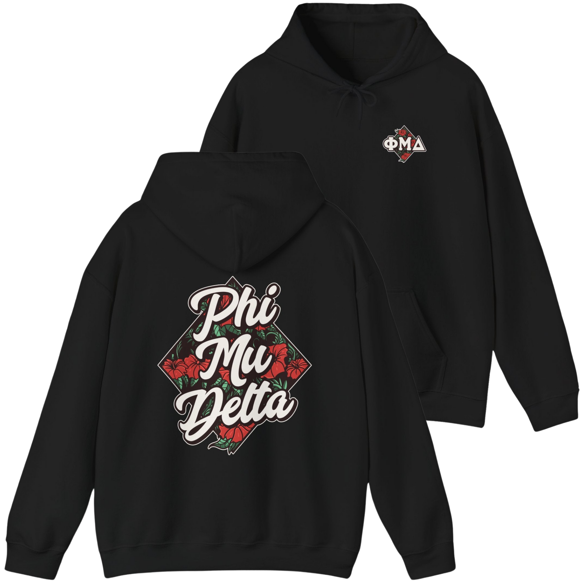 Black Phi Mu Delta Graphic Hoodie | Aloha