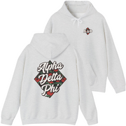 Grey Alpha Delta Phi Graphic Hoodie | Aloha