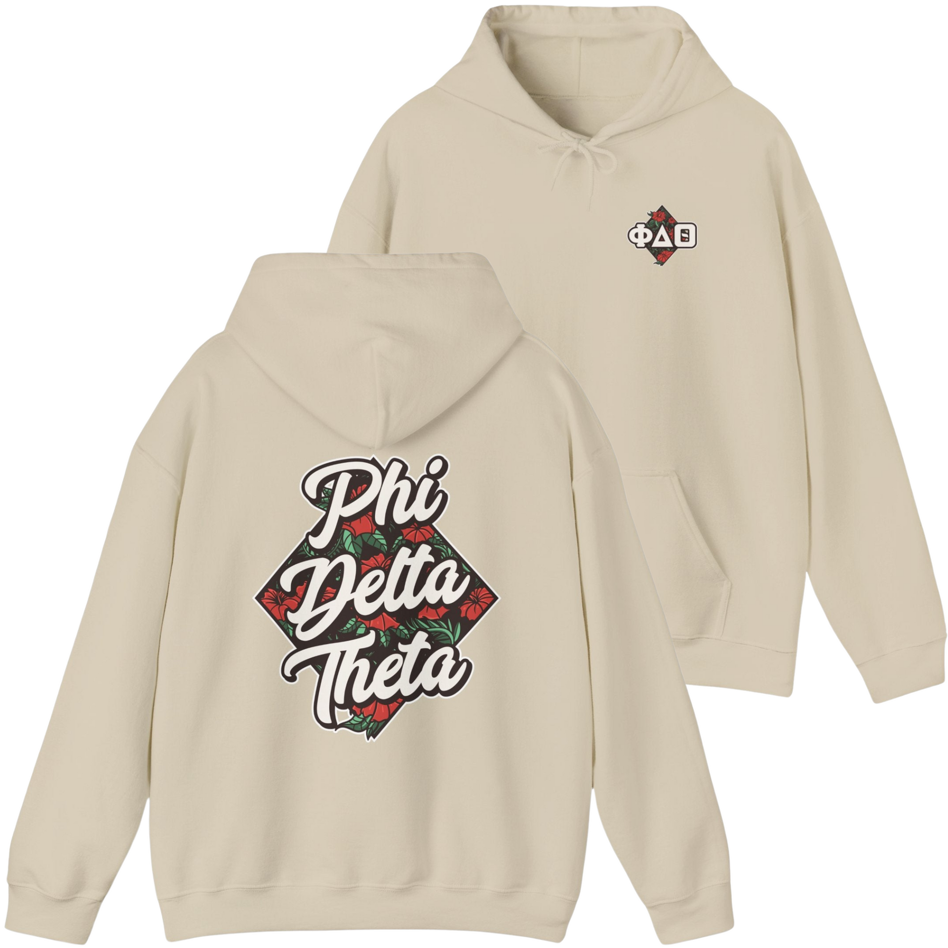 Ivory Phi Delta Theta Graphic Hoodie | Aloha