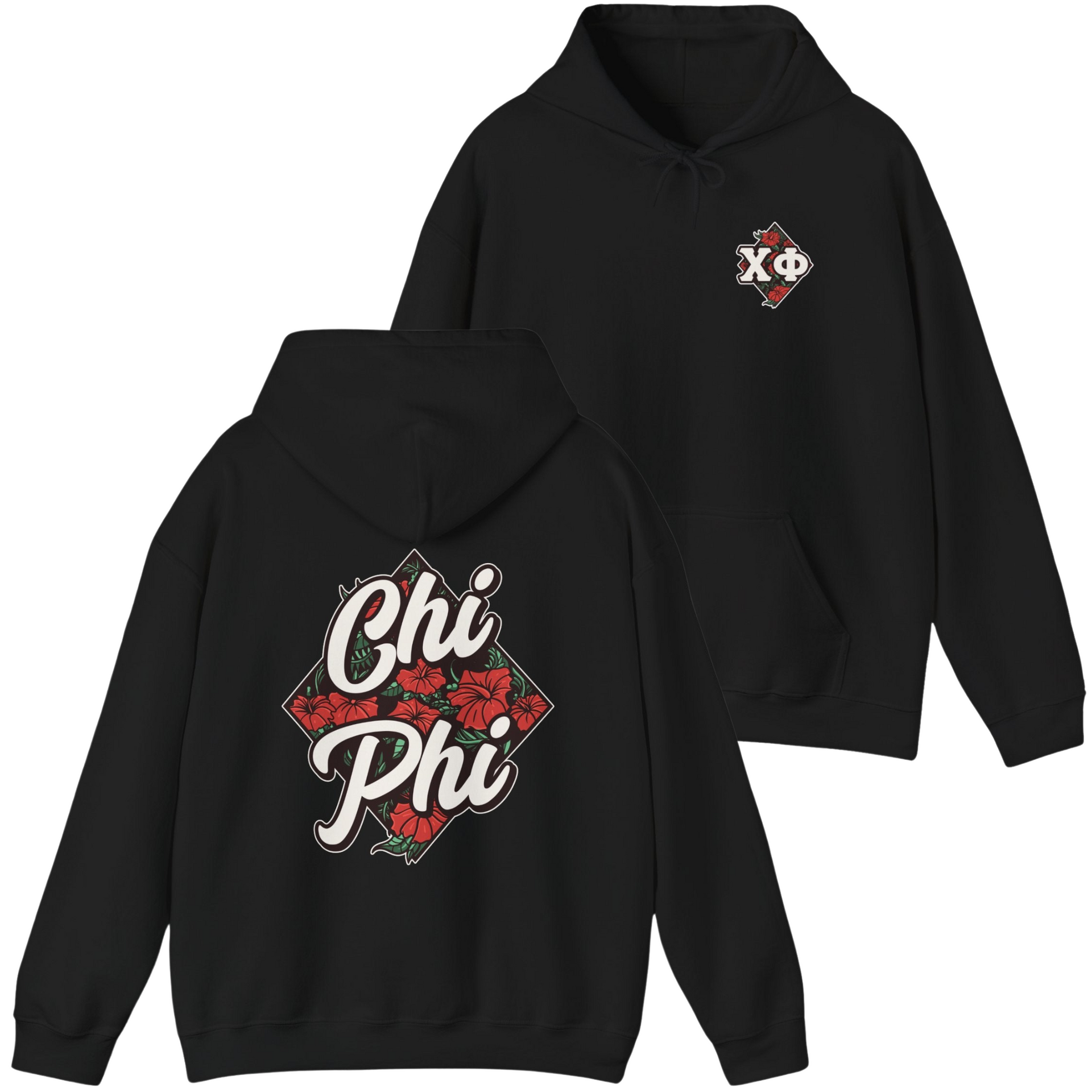 Black Chi Phi Graphic Hoodie | Aloha