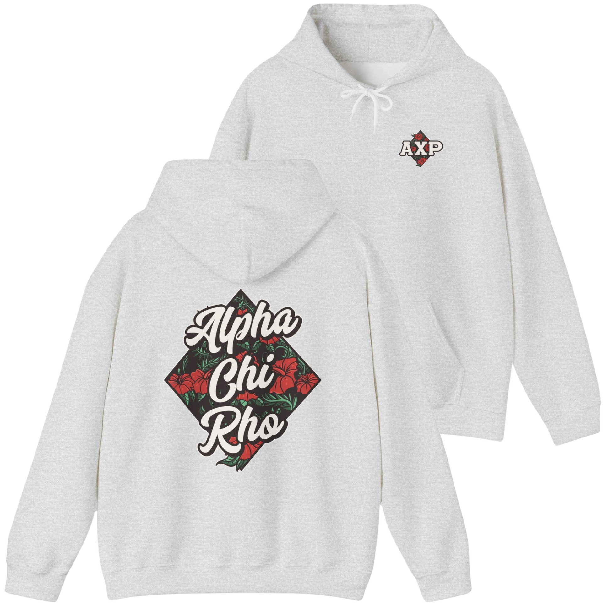 Grey Alpha Chi Rho Graphic Hoodie | Aloha