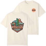 Ivory Alpha Sigma Phi Graphic T-Shirt | Desert Mountains