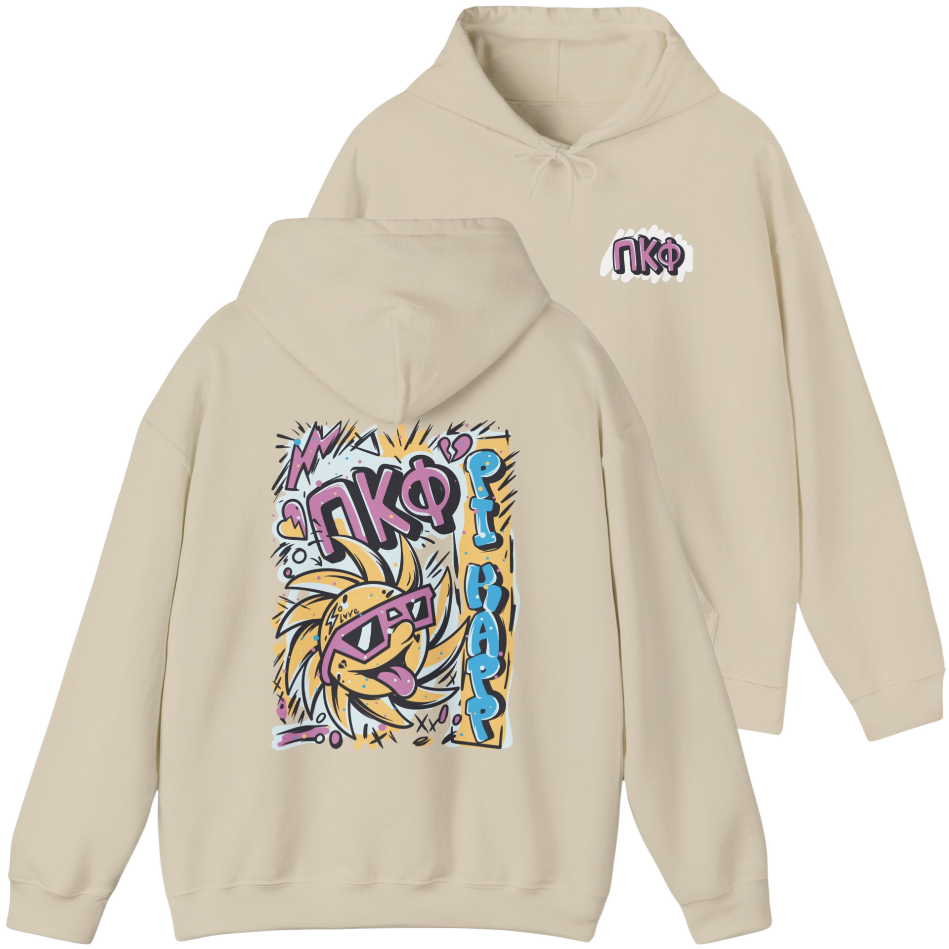 ivory Pi Kappa Phi Graphic Hoodie | Fun in the Sun