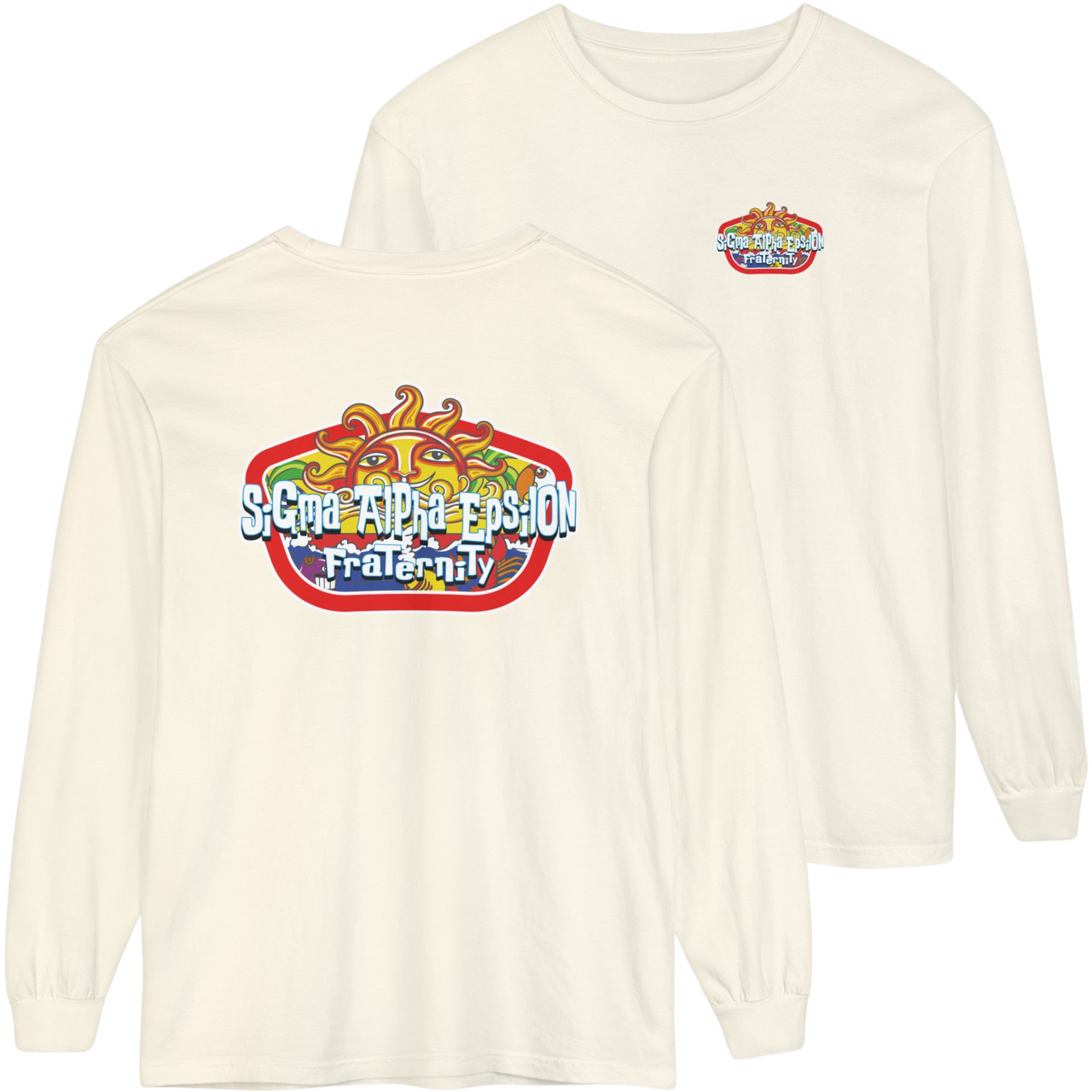 Ivory Sigma Alpha Epsilon Graphic Long Sleeve | Summer Sol