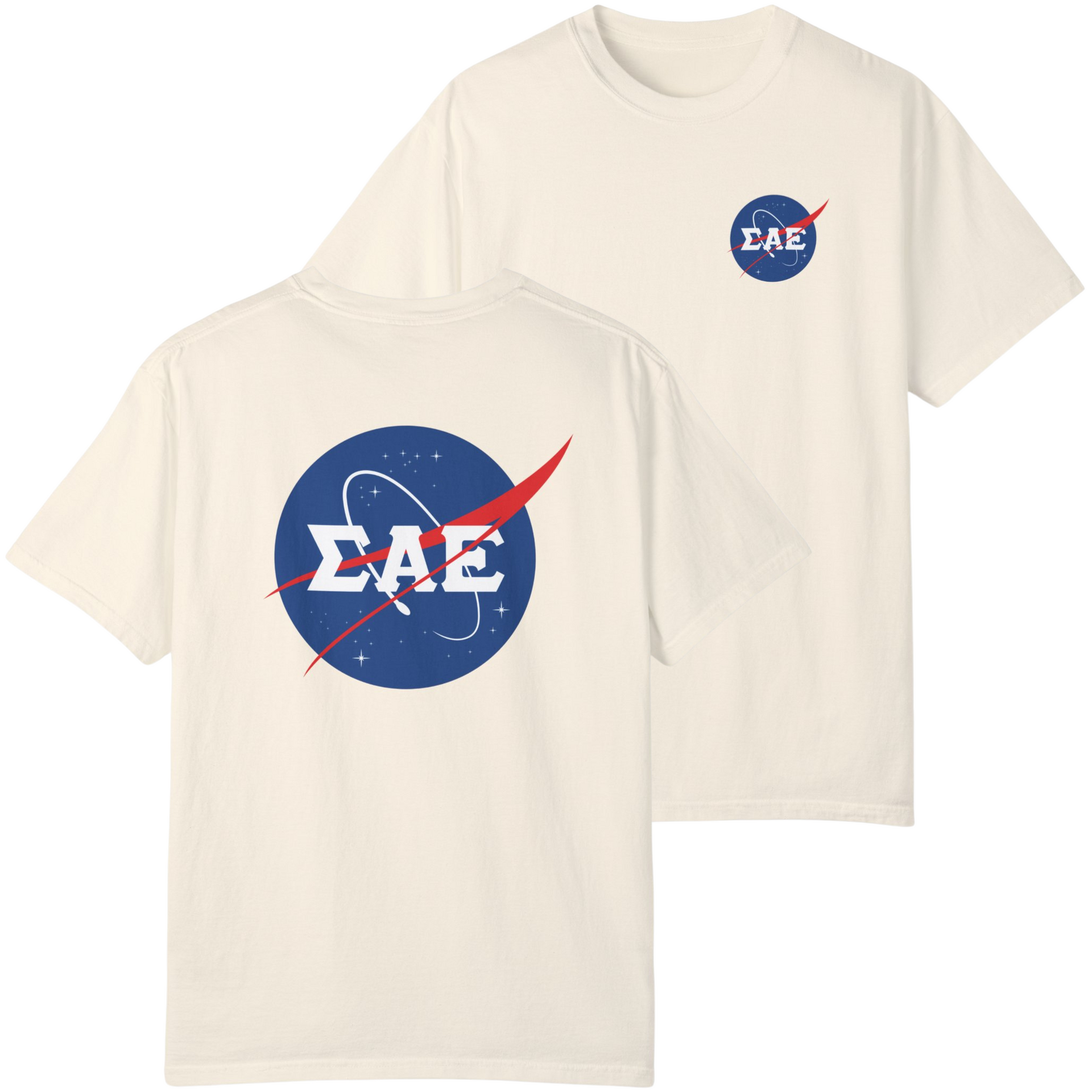 Ivory Sigma Alpha Epsilon Graphic T-Shirt | Nasa 2.0
