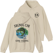 Ivory Sigma Chi Graphic Hoodie | Gone Fishing