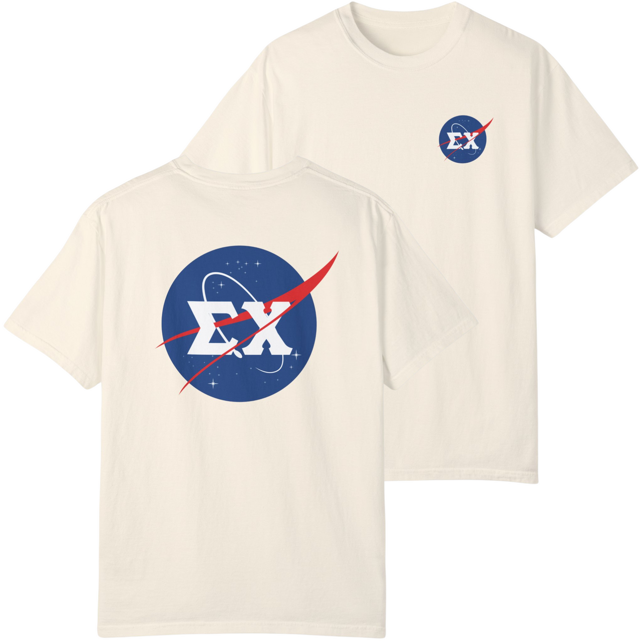 Ivory Sigma Chi Graphic T-Shirt | Nasa 2.0