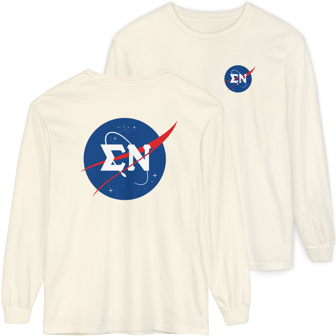 Ivory Sigma Nu Graphic Long Sleeve | Nasa 2.0
