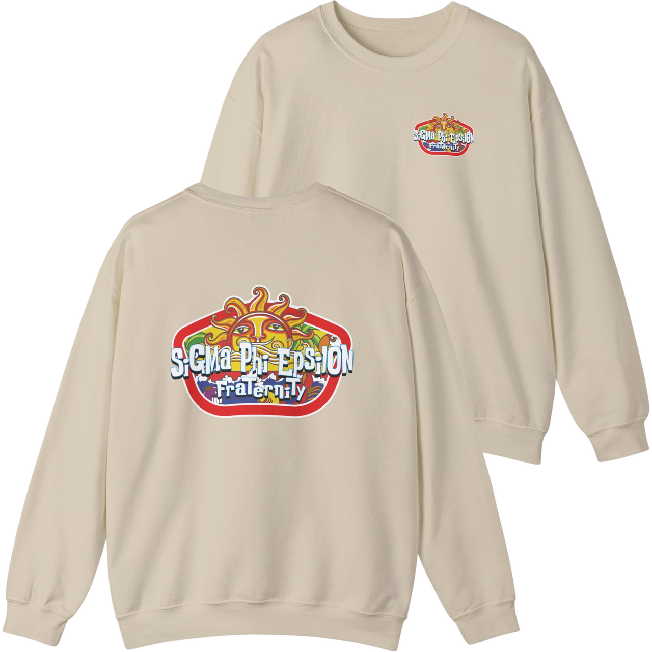 Ivory Sigma Phi Epsilon Graphic Crewneck Sweatshirt | Summer Sol