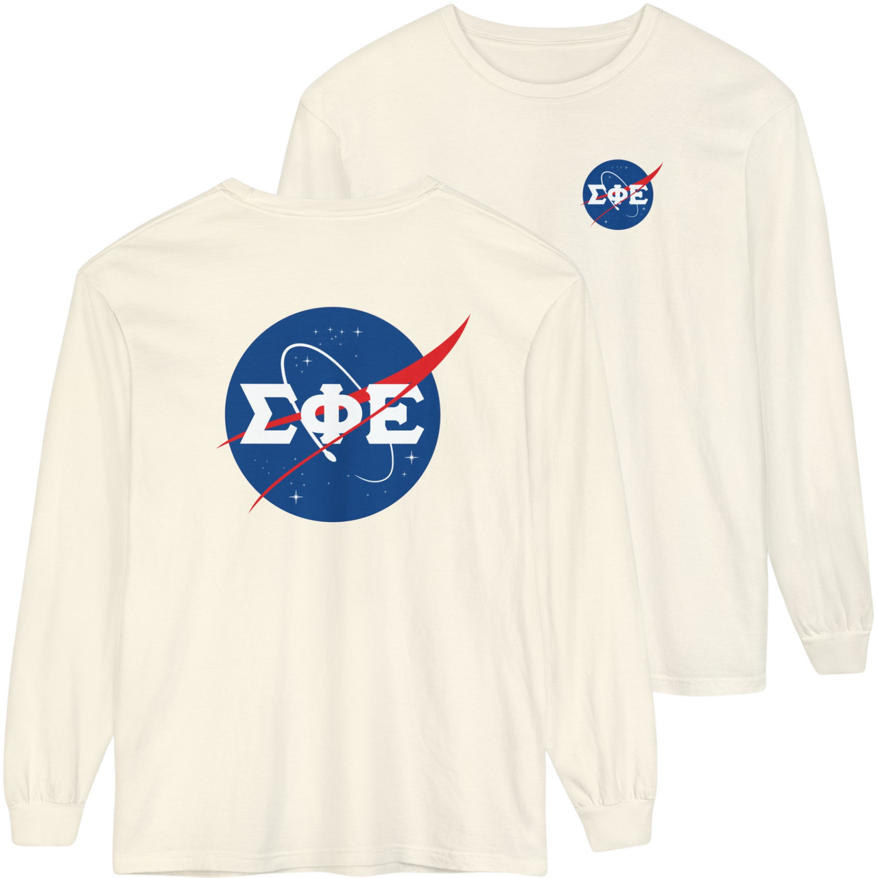 Ivory Sigma Phi Epsilon Graphic Long Sleeve | Nasa 2.0
